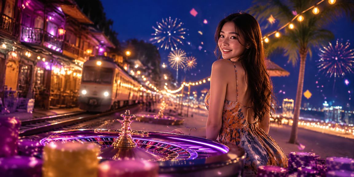 Cảnh chơi roulette đầu đèn neon tại Hà Nội